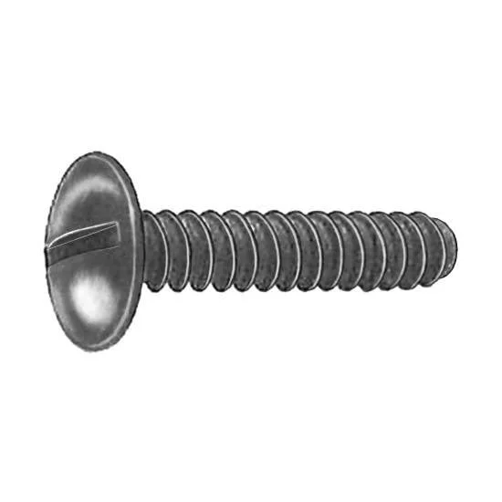 Screws for Furniture Assembly-Auveco # 20301 Slotted Truss Head License Plate Screw 1/4"-14. Qty 50.