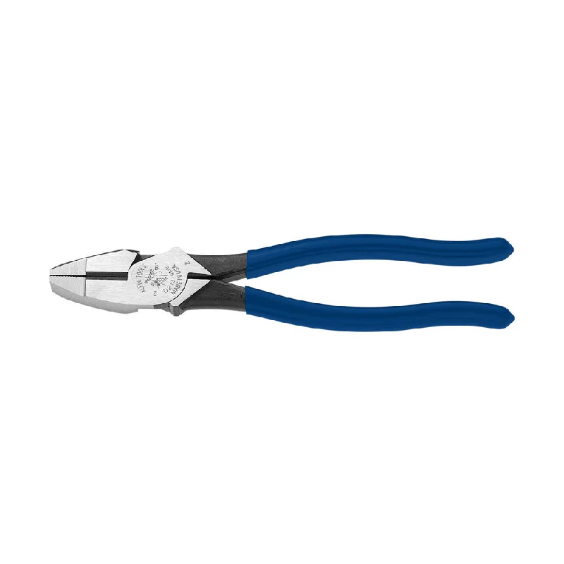 Pliers with Soft Grip for Better Control-Klein Tools D213-9NE Lineman's Pliers, New England Nose, 9"