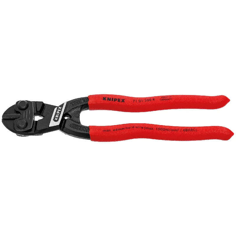 Pliers with Hardened Steel Jaws-Knipex 71 01 200 R SBA 8" CoBolt® High Leverage Compact Bolt Cutters-Fencing