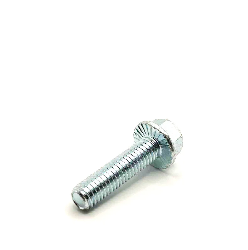 Bolts with Lock Nuts for Extra Security-3/8-16 X 1-1/2in UNC Grade 5 Serrated Flange Bolt Clear Zinc