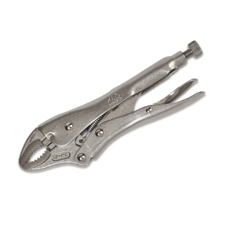 Pliers for Cutting and Gripping Small Parts-Curved Jaw Locking Pliers with Wire Cutter 7"