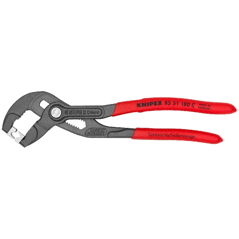 Pliers for Gripping Small Objects Securely-Knipex 85 51 180 C 7 1/4" Hose Clamp Pliers for Click Clamps