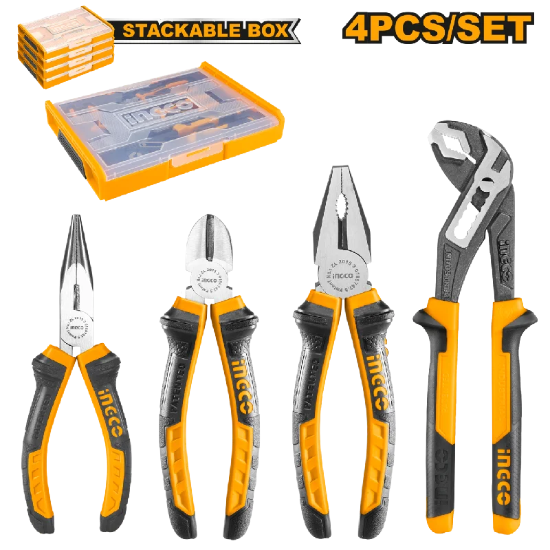 Pliers with Replaceable Jaws-Ingco Plier Set 4Pcs