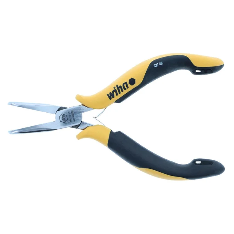 Compact Pliers for Easy Carrying-Wiha Tools 32748 ESD Safe Bent 90 Degree Needle Nose Pliers