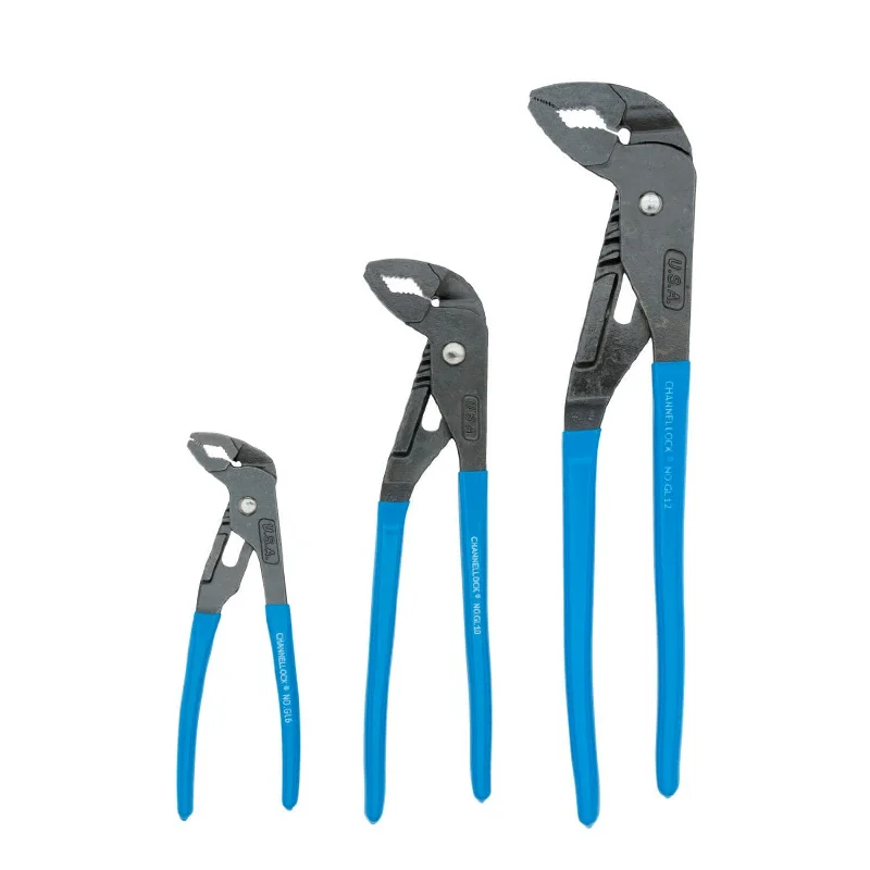 Multipurpose Pliers for Home Improvement-Channellock GLS-3 3Pc GRIPLOCK Tongue & Groove Pliers Set