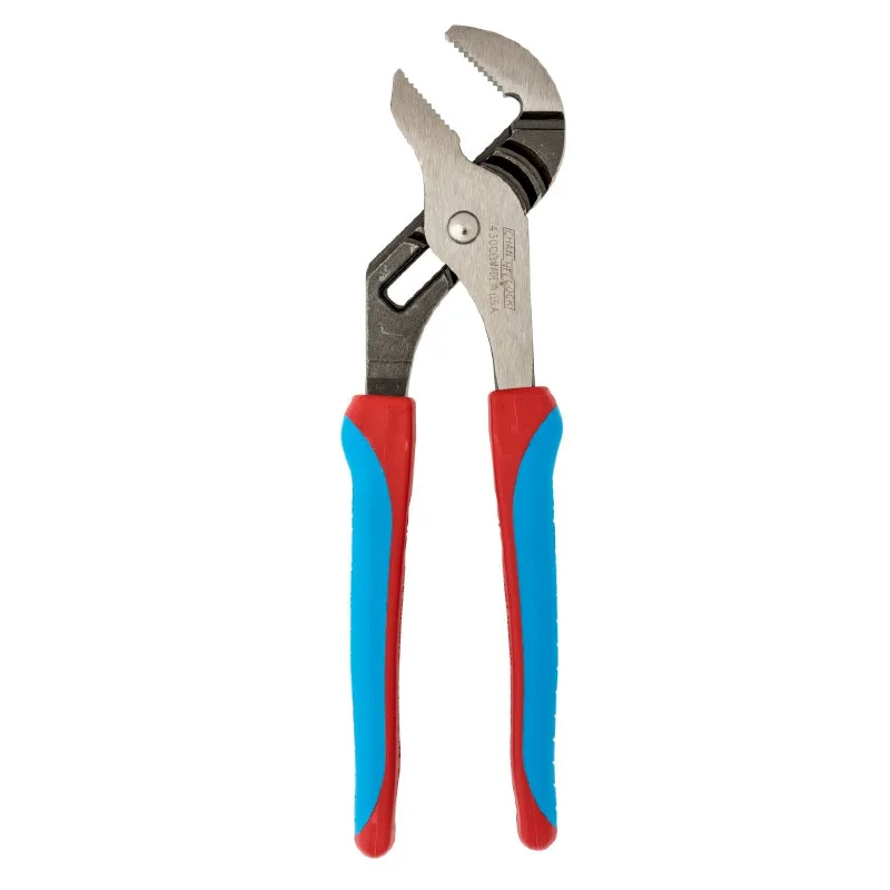 Pliers for Crimping and Cutting Cables-Channellock 430CB 10-inch Code Blue Straight Jaw Tongue & Groove Pliers