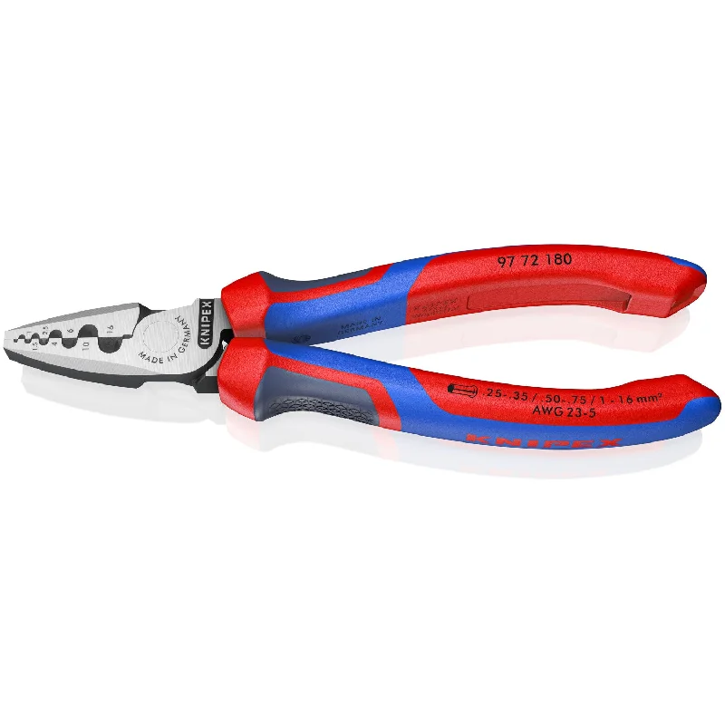 Multi-Use Pliers for Crafts and Hobbies-Knipex 97 72 180 KnipeXtend 7 1/4" Crimping Pliers for Wire Ferrules