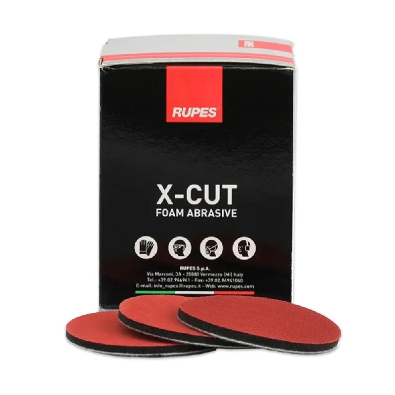 Sandpaper for Sanding Between Coats of Paint-RUPES Bigfoot X-Cut Foam Abrasive Discs 75mm P1500 - P3000 x 20 Pack