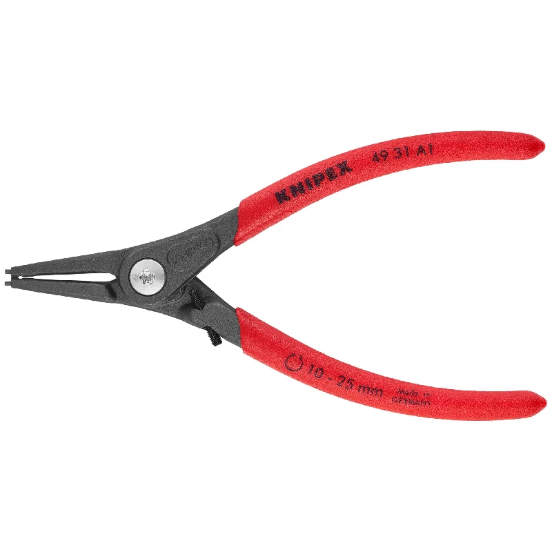 Pliers with Anti-Slip Handle-Knipex 49 31 A1 5 1/2" External Precision Snap Ring Pliers-Limiter