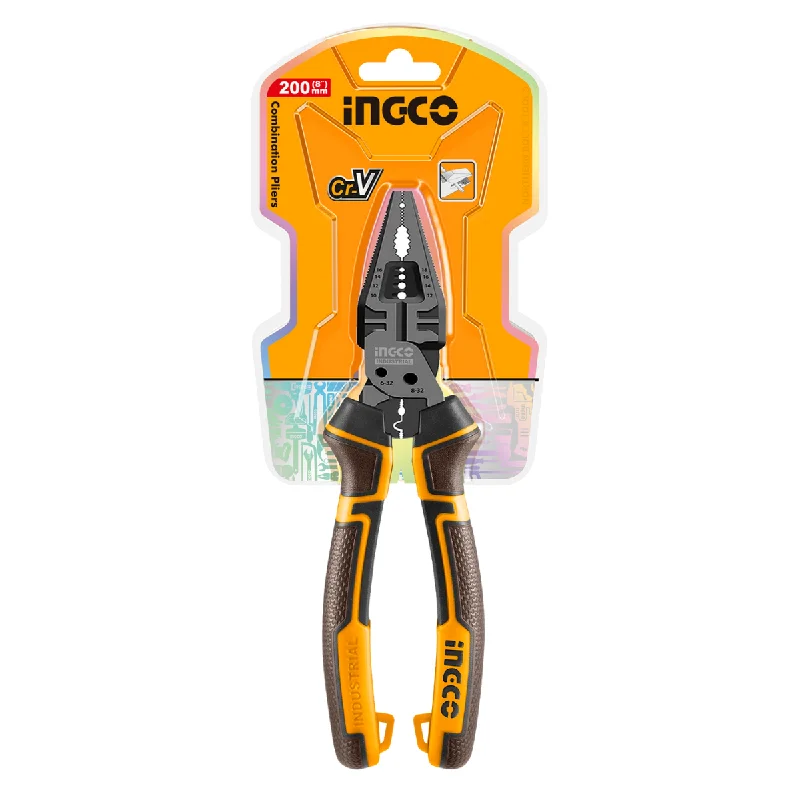 Pliers for Fishing Gear Repairs-Ingco 8-in-1 Multi-Function Combination Pliers 200mm