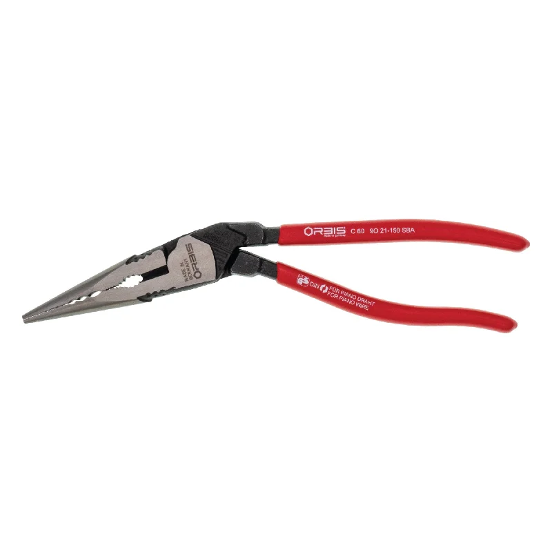 Pliers for Tightening Bolts and Nuts-Knipex 9O 21-150 8 1/2" Long Nose 25° Angled Pliers