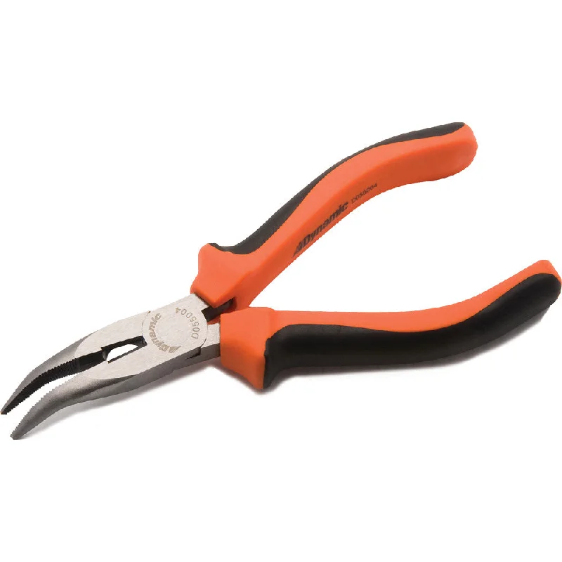 Pliers for Breaking and Bending Metal-Bent Nose Pliers With Comfort Grip Handles