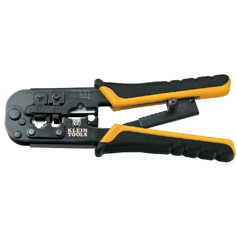 Pliers for Breaking and Bending Metal-Klein Tools VDV226-011-SEN Ratcheting Modular Crimper/Stripper