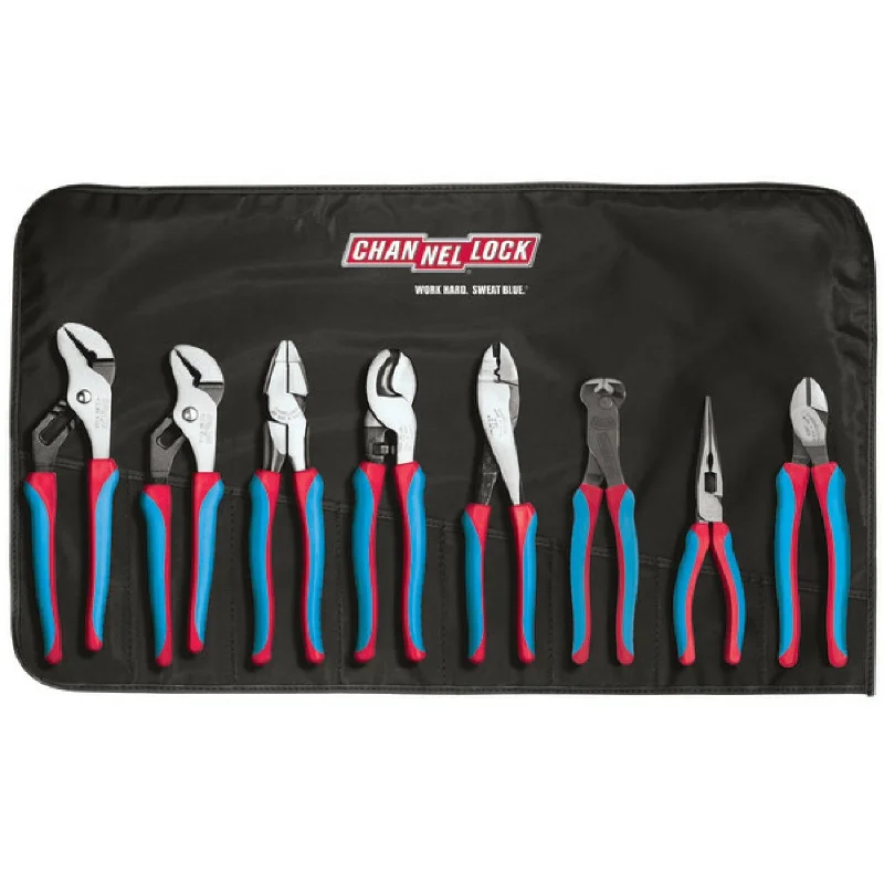 Small Pliers for Precision Tasks-Channellock CBR-8 8pc Electrical Pliers Tool Set with Tool Roll