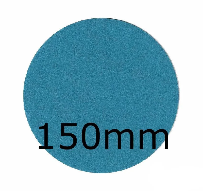 Sandpaper for Professional Woodworking Projects-Revcut Blue Sanding Paper Grit P40 150mm No Hole 50 Discs Sander Automotive Car