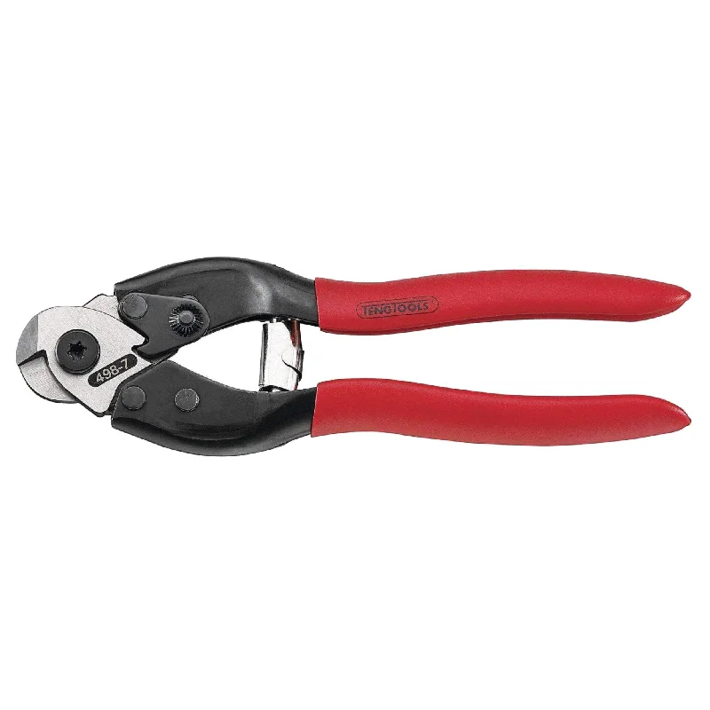 Pliers for Crimping Aluminum Wires-Teng Tools 7 Inch Vinyl Grip Wire Cutters (Ideal For, Steel, Aluminum & Copper Cable) - 498-7N