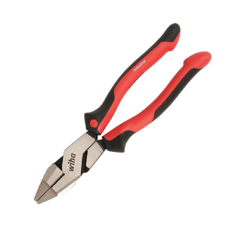 Pliers with Hardened Steel Jaws-Wiha Tools 30940 Industrial SoftGrip NE Style Lineman's Pliers 9.5 Inch