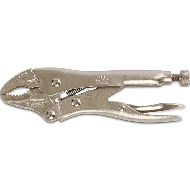 Pliers for Use in Tight Spaces-Curved Jaw Locking Plier with Wire Cutter