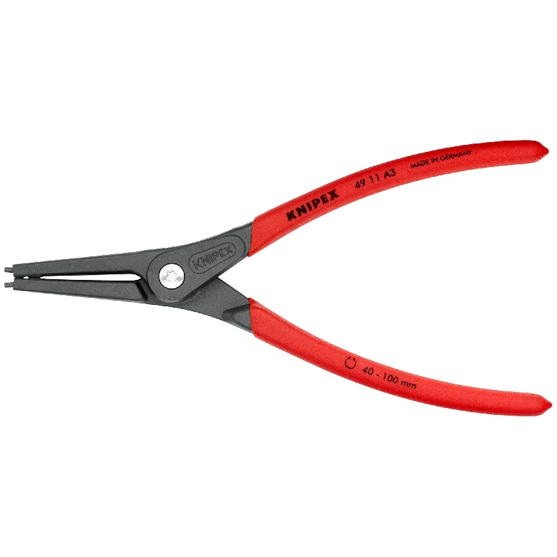 Pliers with Adjustable Jaw Width-Knipex 49 11 A3 9" External Precision Snap Ring Pliers