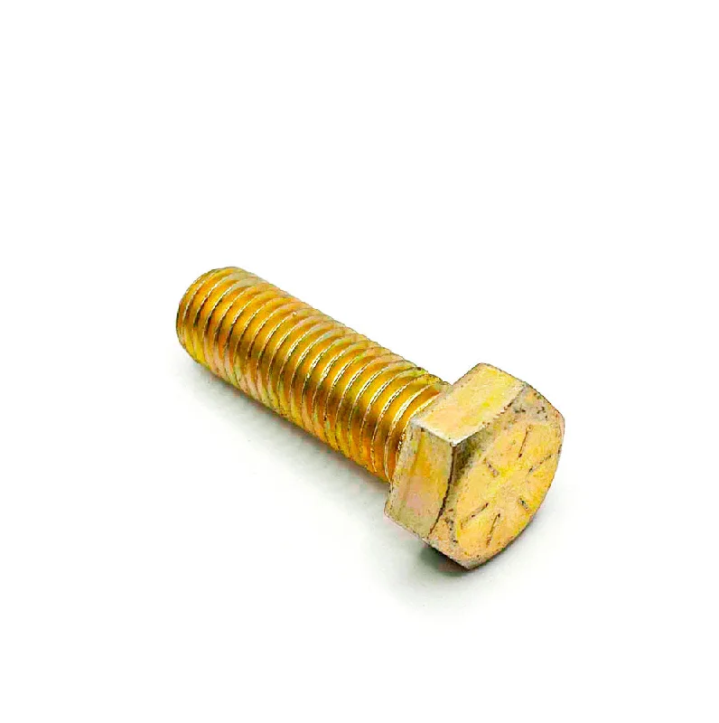 Bolts for Fastening Outdoor Fixtures-5/8-11 x 2in UNC Grade 8 Hex Cap Screw Yellow Zinc