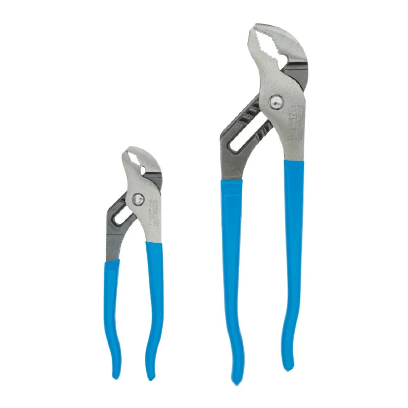 Pliers for Crimping and Cutting Electrical Wires-Channellock VJ-2 2PC V-Jaw Tongue & Groove Pliers Set