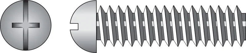 Screws for Tightening and Fastening-HILLMAN No. 6-32 X 1-1/4 in. L Combination Round Head Zinc-Plated Steel Machine Screws 100 pk