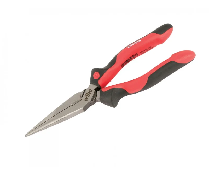 Best Pliers for Home Repairs-Wiha Tools 30911 6.3" Ergo Soft Grip Industrial Long Nose Pliers