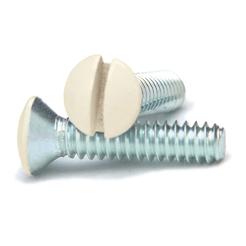 Screws with Round Heads for Aesthetics-Amertac No. 6 X 3/4 in. L Slotted Oval Head Standard Wallplate Screws