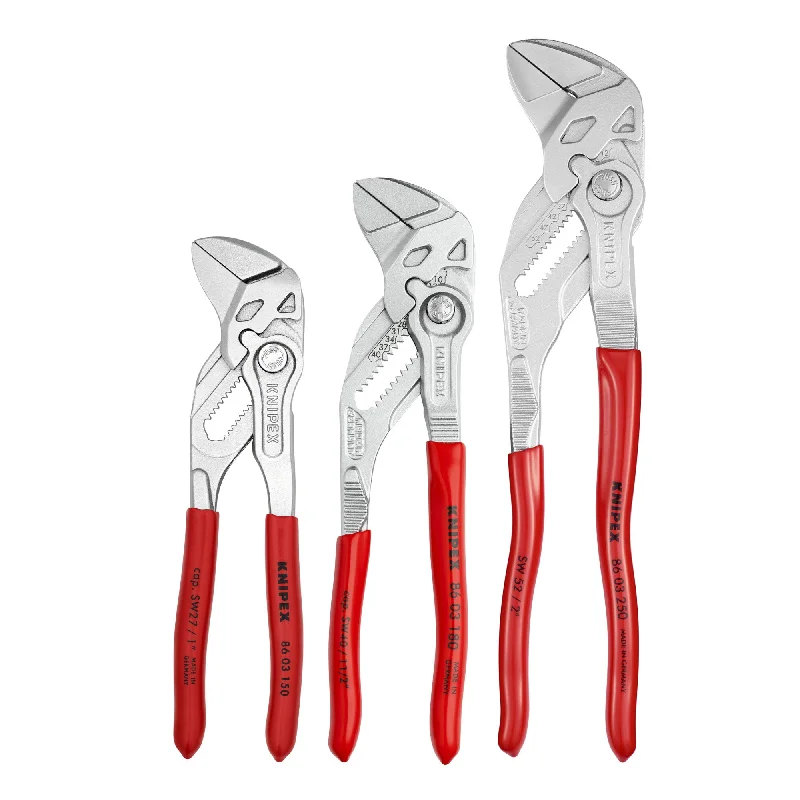 Pliers for Automotive Repairs-Knipex 9K 00 80 45 US 3 Pc Pliers Wrench Set