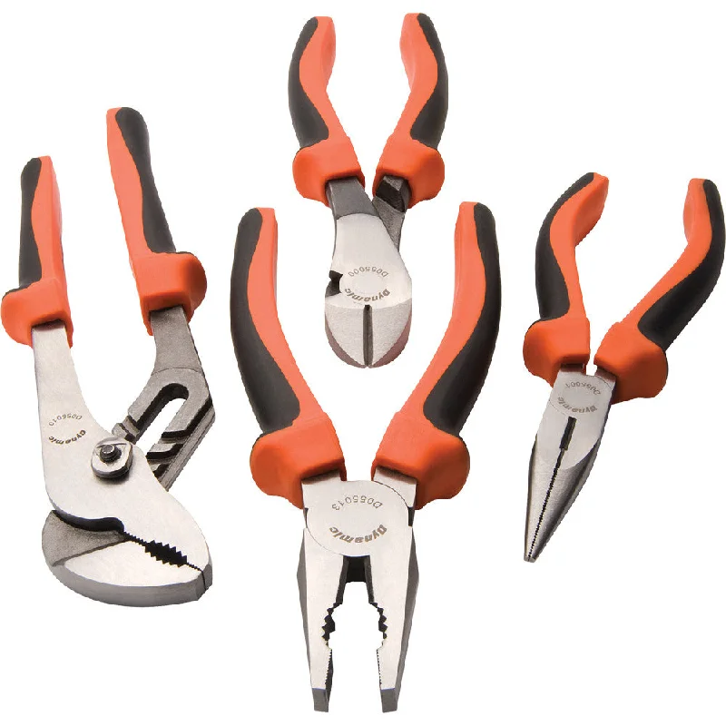 Pliers for Professional Mechanics-4 Piece Plier Set With Comfort Grip Handles