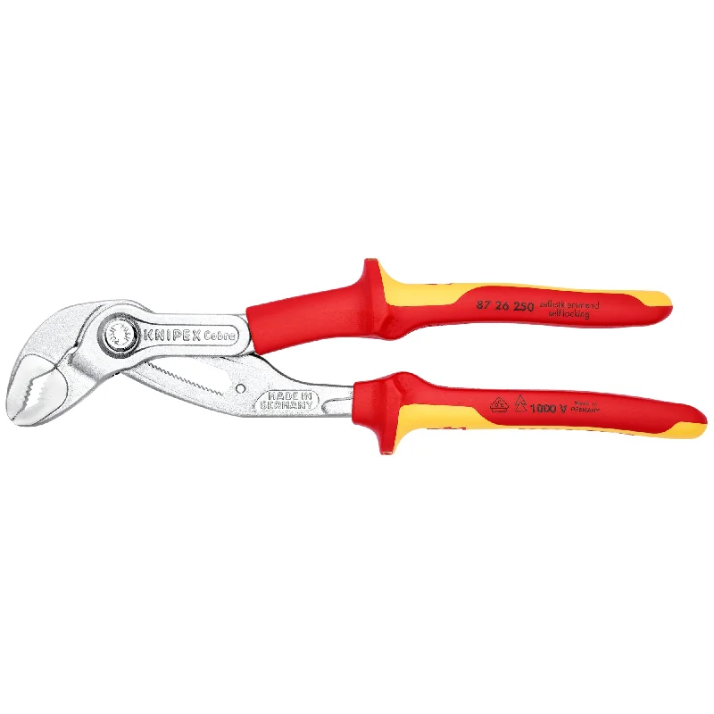 Pliers for Gripping and Twisting-Knipex 87 26 250 10" Cobra® Water Pump Pliers-1000V Insulated