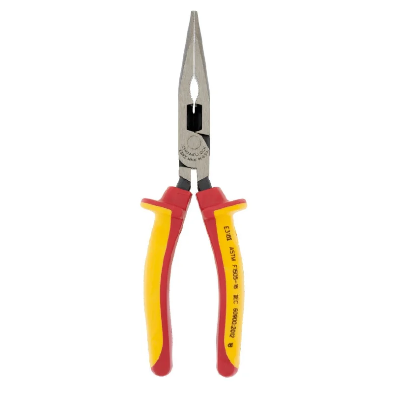 Pliers with Built-in Wire Cutters-Channellock 318I 8-inch XLT Combination Long Nose Pliers w/ 1000V Insulated Grip