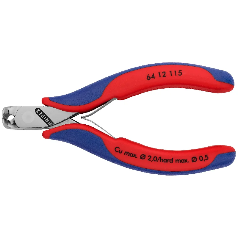 High-Torque Pliers for Heavy Duty Work-Knipex 64 12 115 4 1/2" Electronics End Cutting Nippers