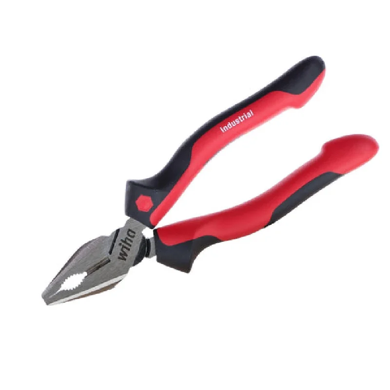 Pliers for Tightening and Loosening Grips-Wiha Tools 30901 Industrial SoftGrip Combination Pliers 6.3 Inch