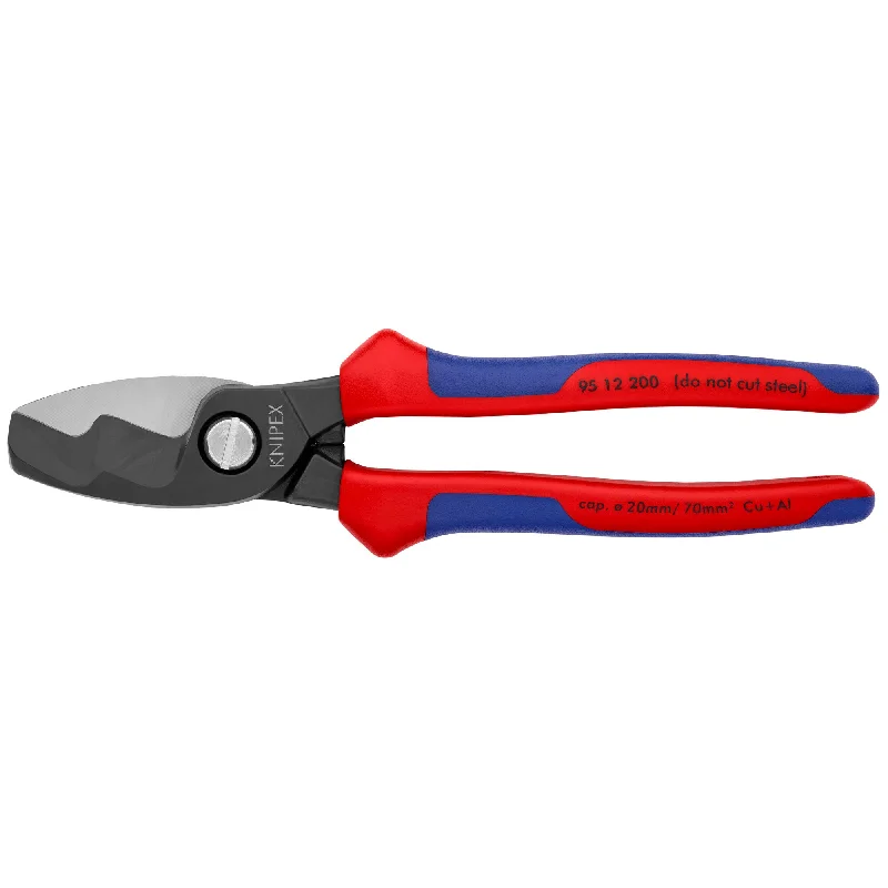 Small Pliers for Precision Tasks-Knipex 95 12 200 8" Cable Shears-Twin Cutting Edges