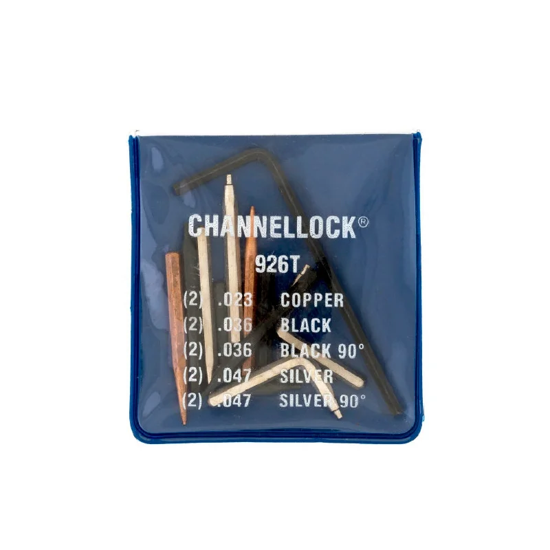 Pliers for Fastening and Loosening Screws-Channellock 926T 5pc Universal Retaining Ring Tip Kit