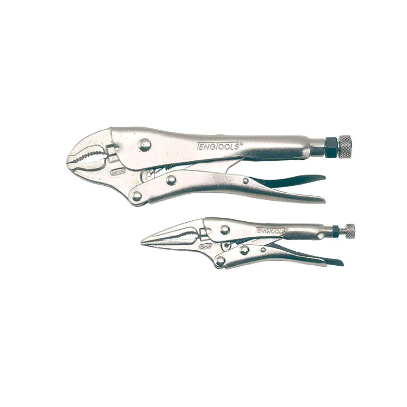 Best Pliers for Home Repairs-Teng Tools 2 Piece Power Grip Locking Pliers Set - 402