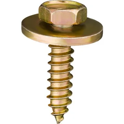 Screws for Outdoor Decking-Auveco # 16589 Hex Head SEMS Tapping Screw 5/16" Hex #10 X 3/4". Qty 50.