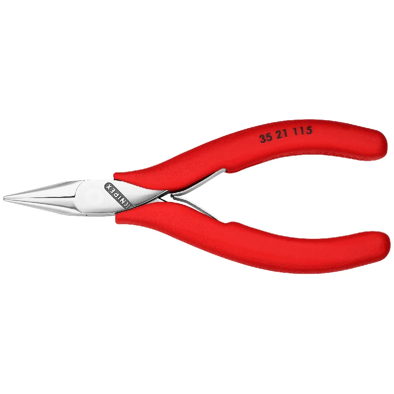 Pliers for Clamping and Holding Parts-Knipex 35 21 115 4 1/2" Electronics Gripping Pliers-Half Round Tips