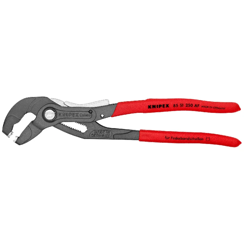 Pliers for Electronics and Circuit Work-Knipex 85 51 250 AFSBA 10" Spring Hose Clamp Pliers-Locking Device