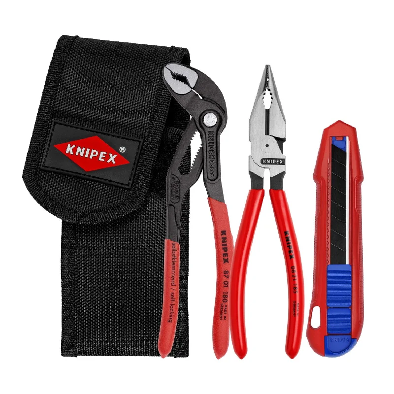 Pliers for Crimping Connectors-Knipex 9K 00 80 169 US 2024 Holiday Pliers Gift Set with Free Cutix Snap Knife