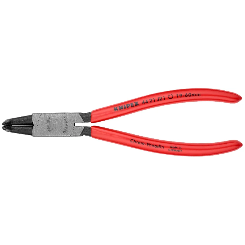 Pliers for Professional Mechanics-Knipex 44 21 J21 6 3/4" Internal 90° Angled Snap Ring Pliers-Forged Tips