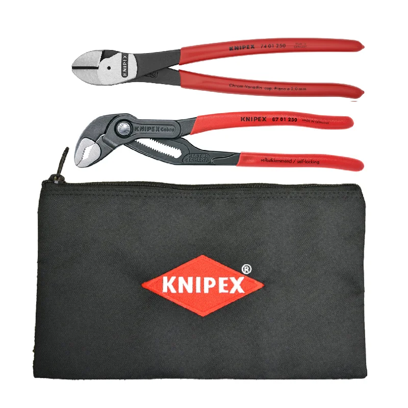 Pliers with Spring-Loaded Action-Knipex 9K 00 80 115 US 2 Pc Pliers Set With Keeper Pouch