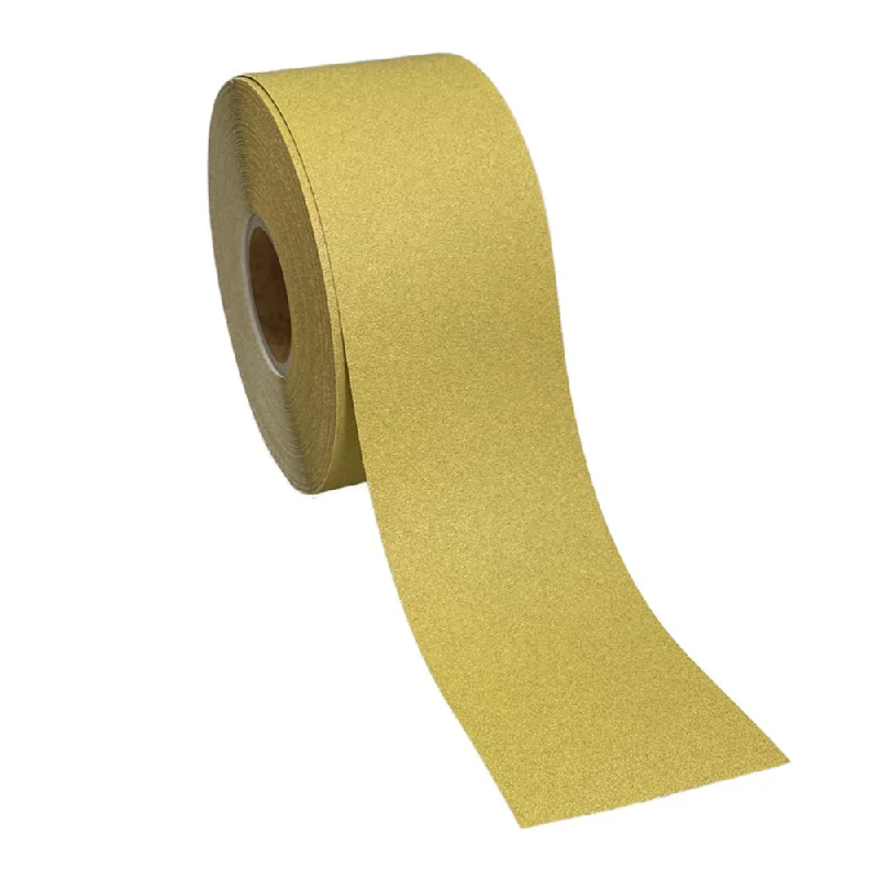 Sandpaper for Polishing Metal Surfaces-REVCUT Gold Sandpaper P60 Grit 115mm x 25m Roll