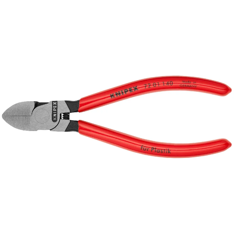 Pliers for Fishing Gear Repairs-Knipex 72 01 140 5 1/2" Diagonal Pliers for Flush Cutting Plastics