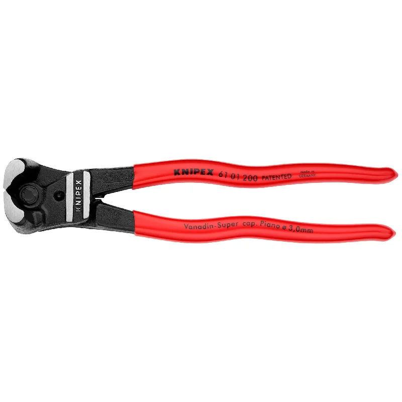 Precision Needle Nose Pliers for Small Components-Knipex 61 01 200 8" High Leverage Bolt End Cutting Nippers