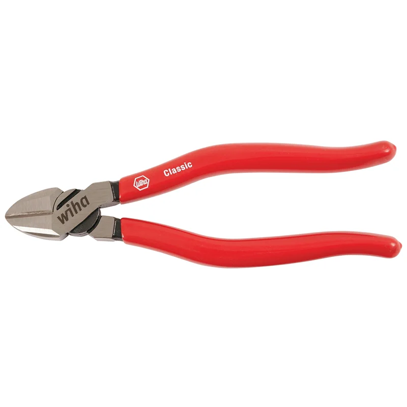 Pliers for Wire Looping and Twisting-Wiha Tools 32642 6.3" Diagonal Cutters with Vinyl Grip