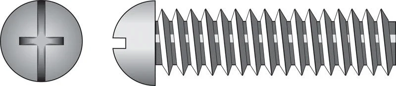 Screws for Custom Carpentry Work-HILLMAN No. 10-24 X 1-3/4 in. L Combination Round Head Zinc-Plated Steel Machine Screws 100 pk