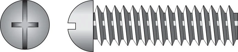 Screws for Electronics Assembly-HILLMAN No. 6-32 X 3/8 in. L Combination Round Head Zinc-Plated Steel Machine Screws 100 pk