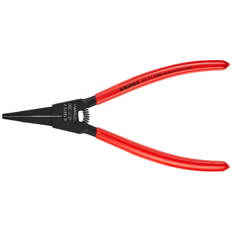 Pliers for Precision Work on Small Parts-Knipex 45 21 200 8" Angled Retaining Ring Pliers for Retaining Rings on Shafts